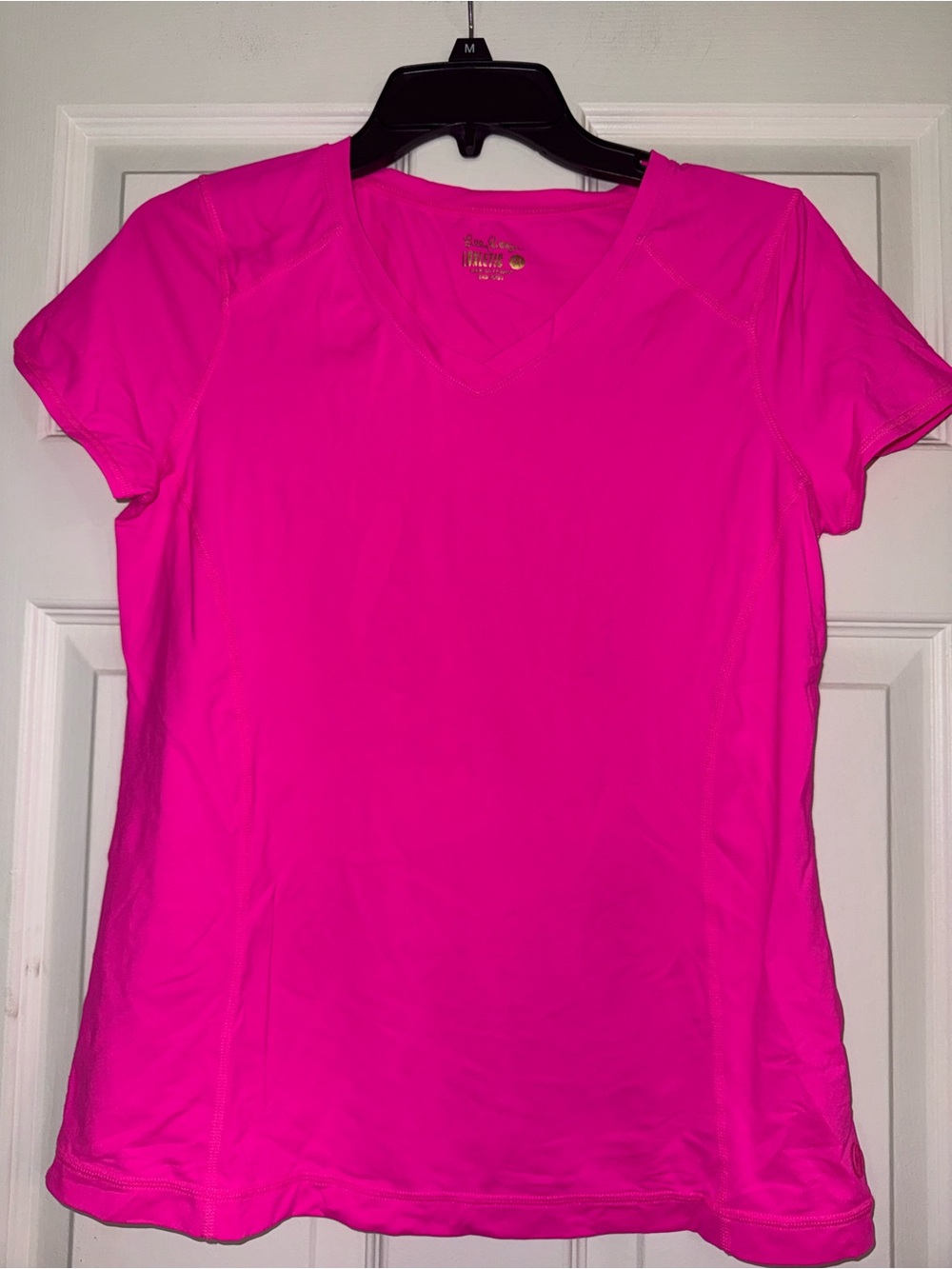 Lilly Pulitzer Luxletic Women’s Pink V-Neck Tee